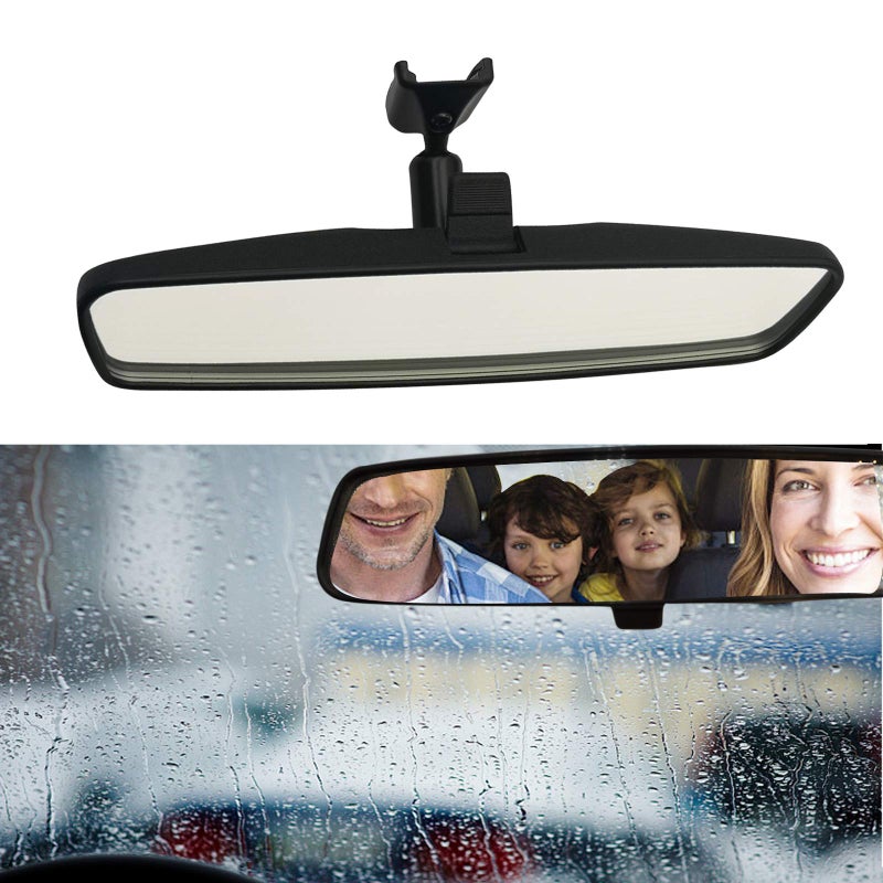 JINGEA 10.5"" Rear view mirror, Interior rearview mirror Kit Compatible With Toyota Corolla, RAV4, Ford Focus, Jeep Wrangler, CJ, Nissan Rogue, Murano, Kicks, Sentra, Altima, Armada SUV, Car - Image 1